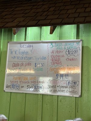 Restaurant La toska Tex Mex menu 3